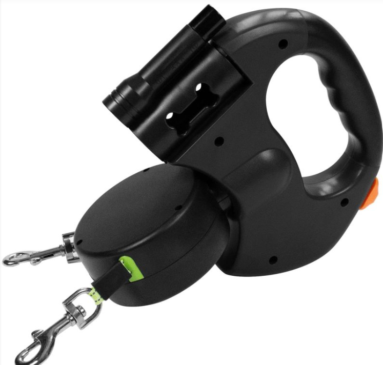 Calm Clean Companion Dual Retractable Leash — Two Dogs, One Handle