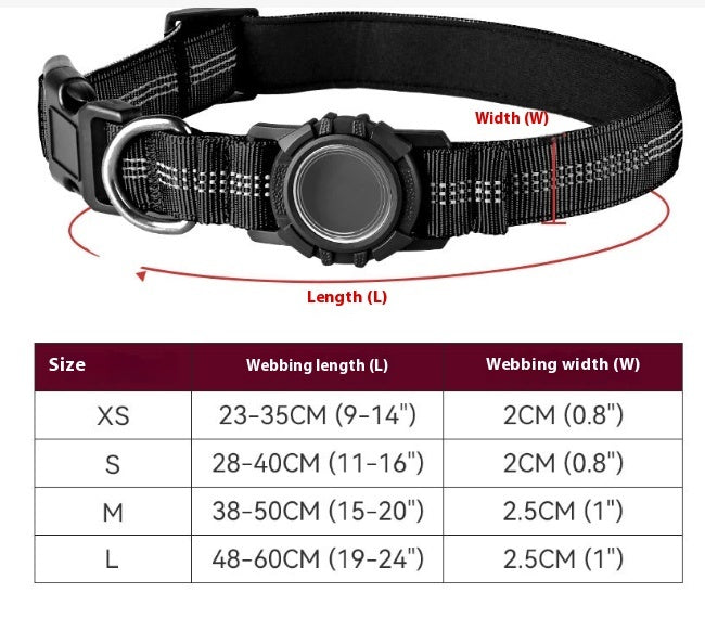 Calm Clean Companion Everyday AirTag Collar