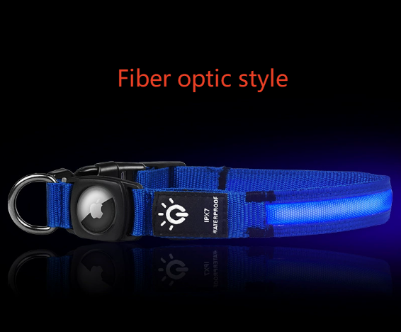 Calm Clean Companion Glow AirTag Collar
