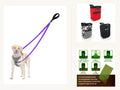 Walk and Train Essentials Kit: padded leash, treat pouch and poop bags shown together